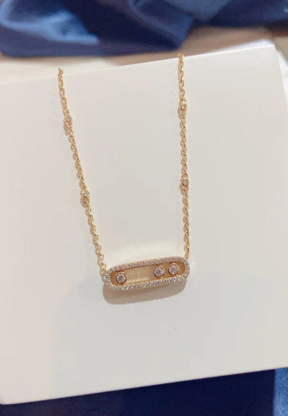 [AuraJewelry] MK MOVE FULL DIAMOND NECKLACE