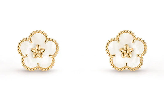 [AuraJewelry]LUCKY WHITE MOP EARRINGS