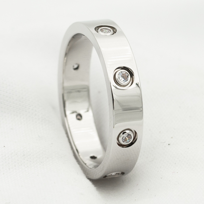 AuraJewelry® LOVE RING 3.6MM 8 DIAMONDS