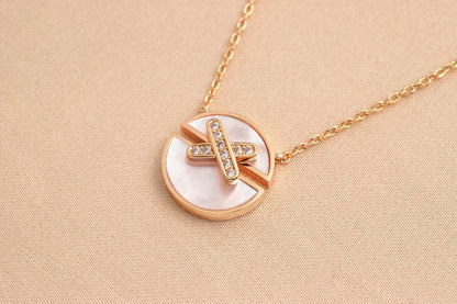 AuraJewelryローズゴールドダイヤモンドネックレス