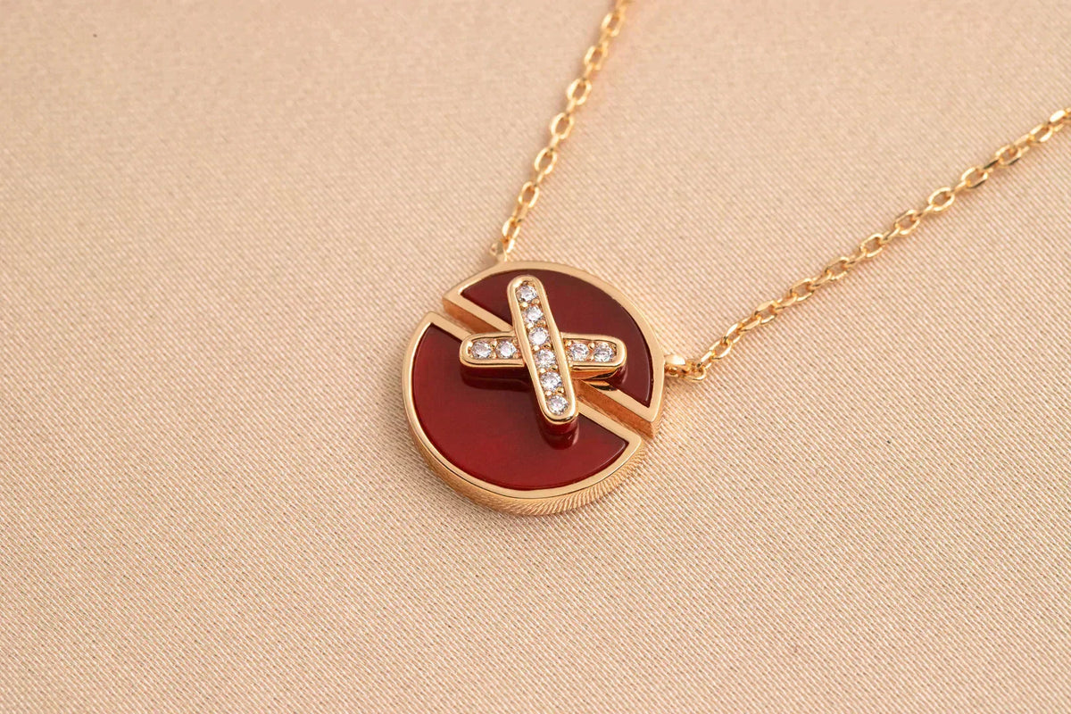 AuraJewelryローズゴールドダイヤモンドネックレス