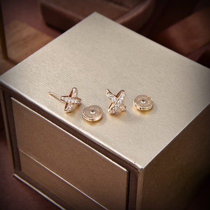 ¡®AuraJewelry¡¯JEUX DE GOLD DIAMOND EARRINGS
