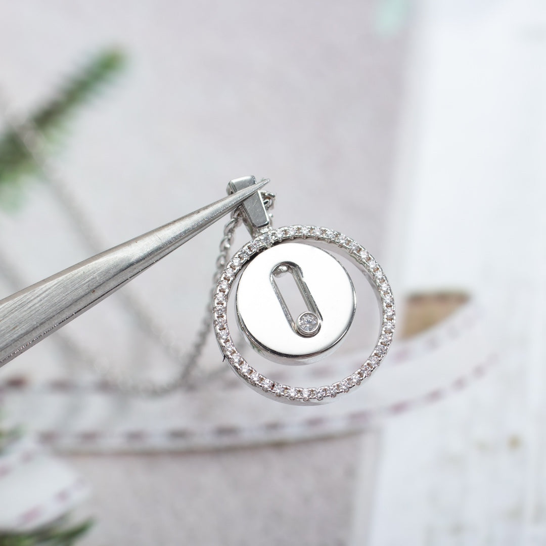 [AuraJewelry]LUCKY MOVE PM ネックレス シルバー ダイヤモンド