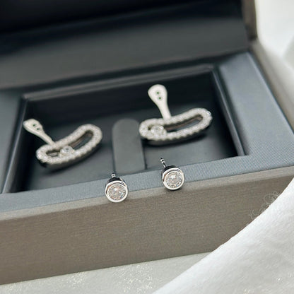 [AuraJewelry]MOVE UNO SILVER DIAMOND EARRINGS