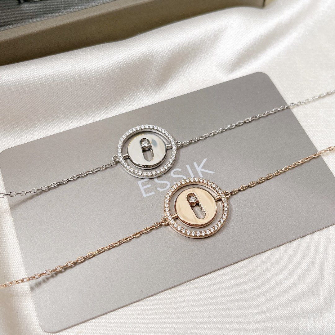 [AuraJewelry]LUCKY MOVE PAVED DIAMOND BRACELET