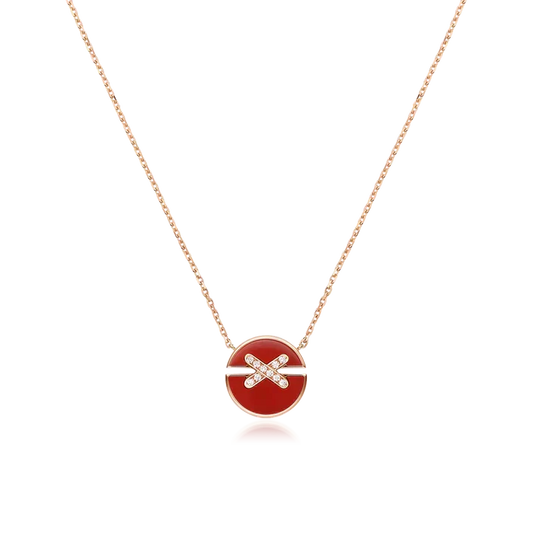 ¡®AuraJewelry¡¯JEUX DE ROSE GOLD DIAMOND NECKLACE