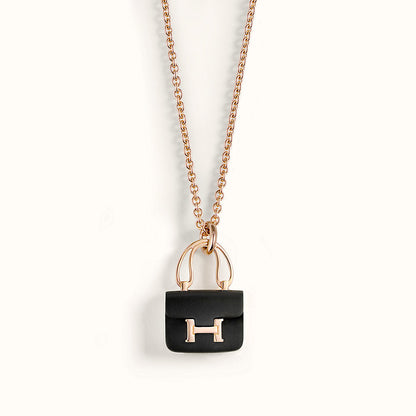¡®AuraJewelry¡¯CONSTANCE BLACK PEDANT PINK GOLD NECKLACE