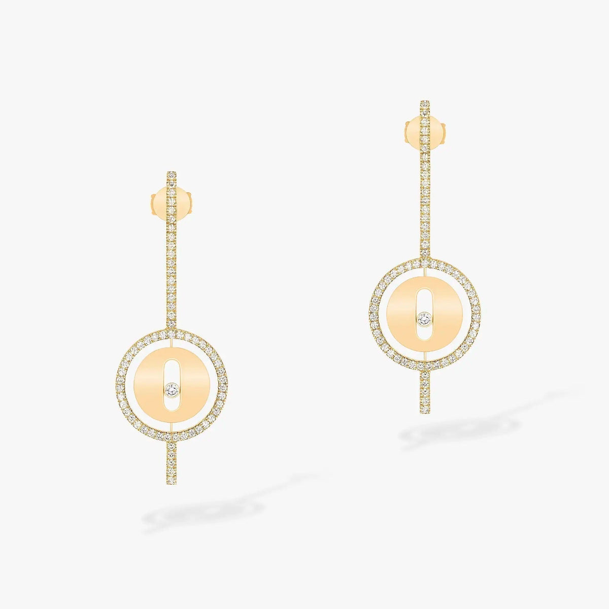 [AuraJewelry]ラッキー ムーブ アロー ピンクゴールド ダイヤモンド ピアス