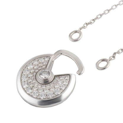 「AuraJewelry」AMULETTE SILVER FULL DIAMOND NECKLACE