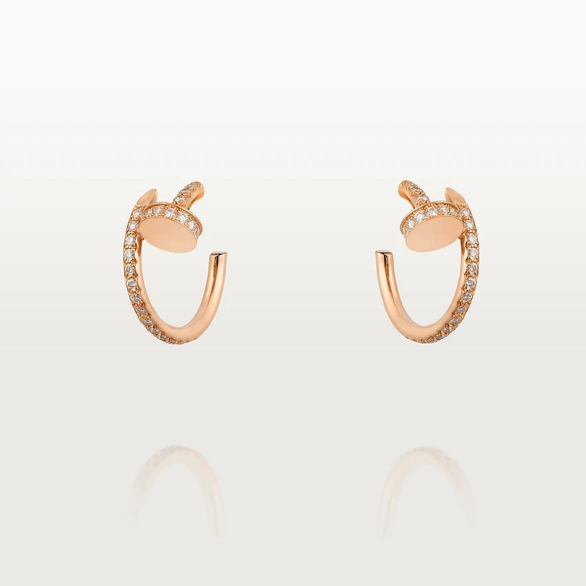 ¡®AuraJewelry¡¯JUSTE EARRINGS 12.75MM PINK GOLD DIAMOND