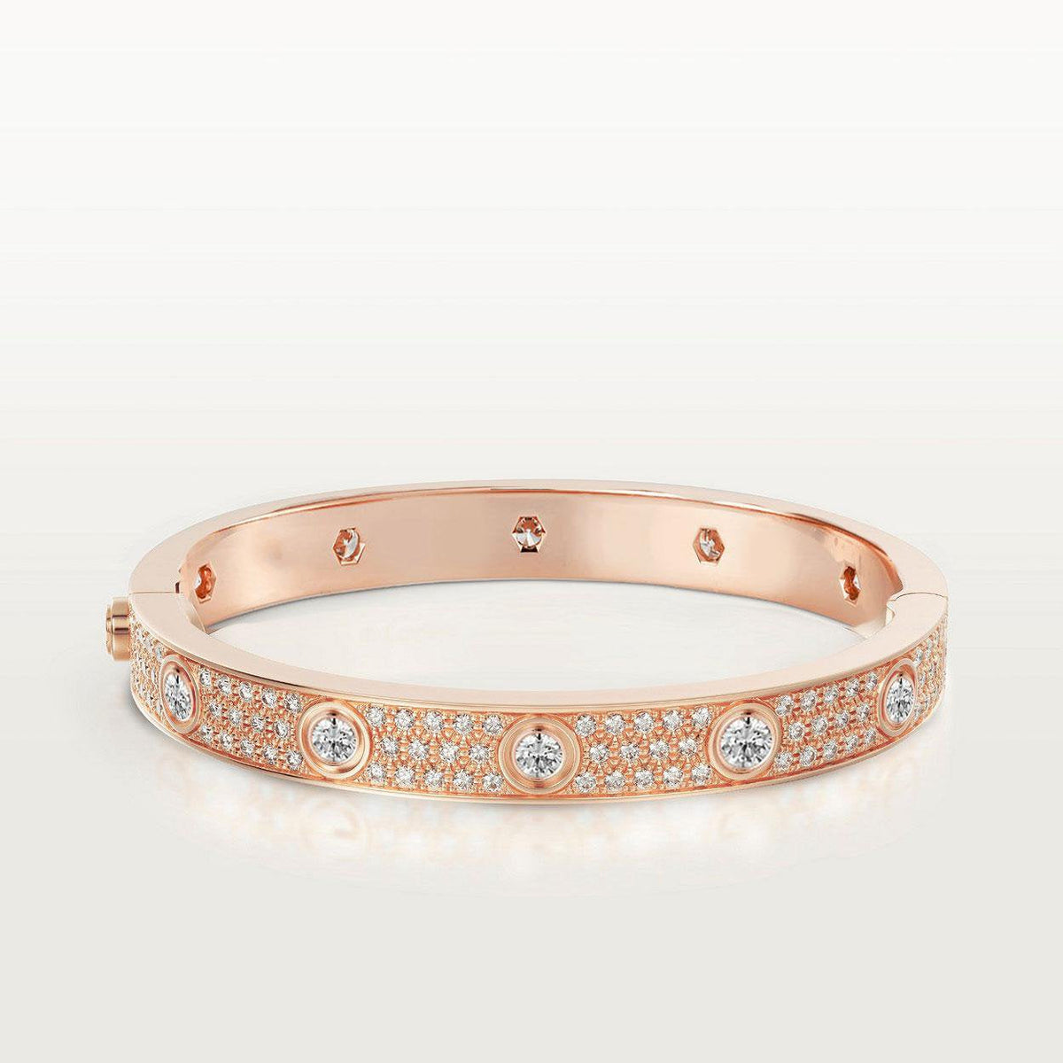 ¡®AuraJewelry¡¯LOVE BRACELET 6.1MM DIAMOND-PAVED 10 BIG DIAMONDS