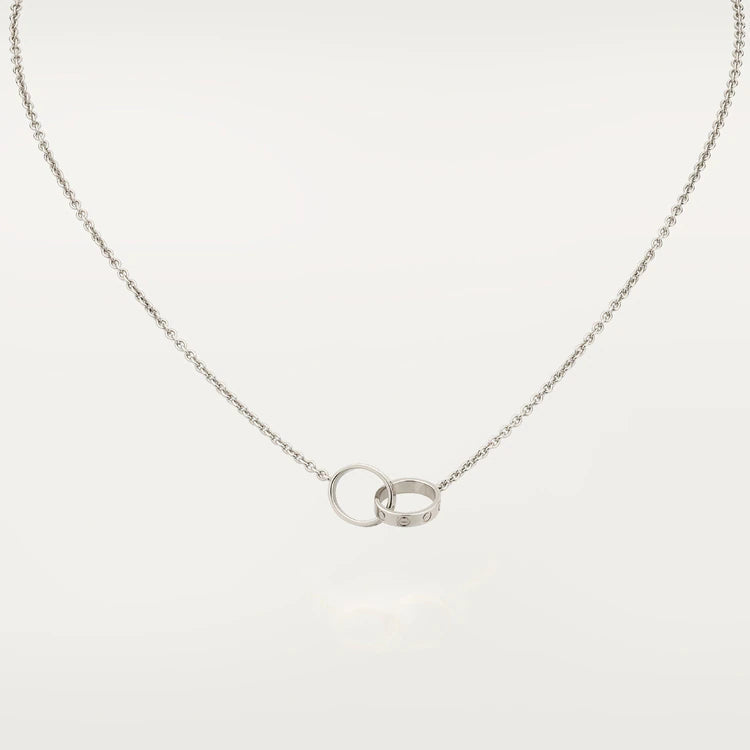 AuraJewelry「ラブネックレス ピンクゴールド＆シルバー」