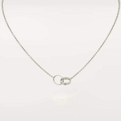 AuraJewelry「ラブネックレス ピンクゴールド＆シルバー」