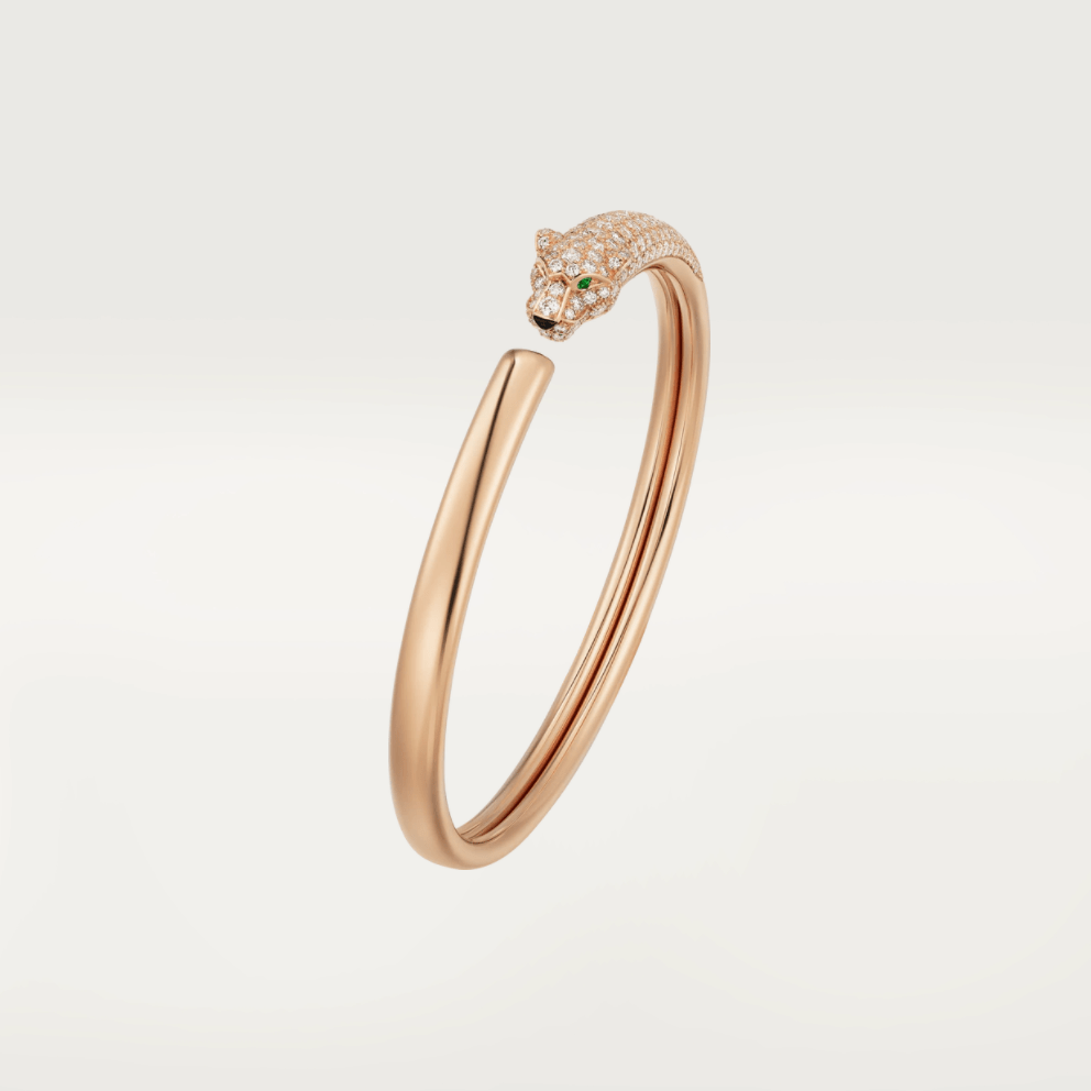 ¡®AuraJewelry¡¯PANTHERE ROSE GOLD DIAMOND OPEN BRACELET