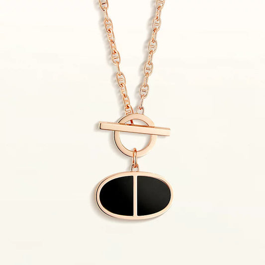 ¡®AuraJewelry¡¯CHAINE VERSO BLACK CERAMIC NECKLACE