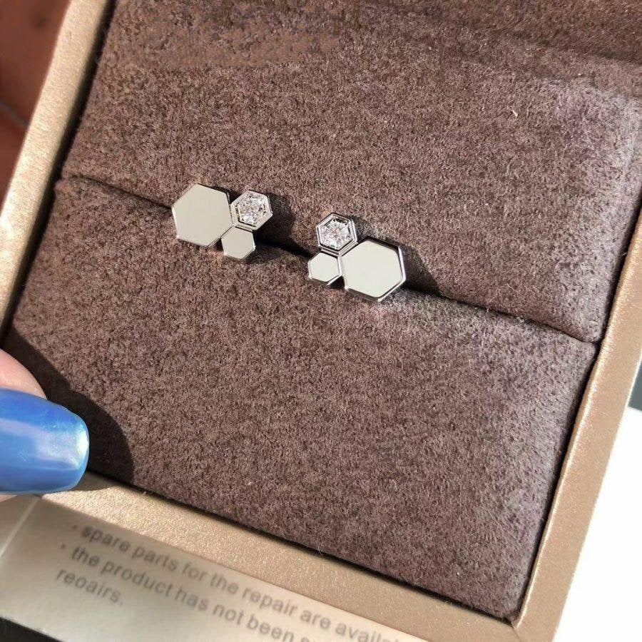 ¡®AuraJewelry¡¯BEE LOVE SILVER DIAMOND EARRINGS