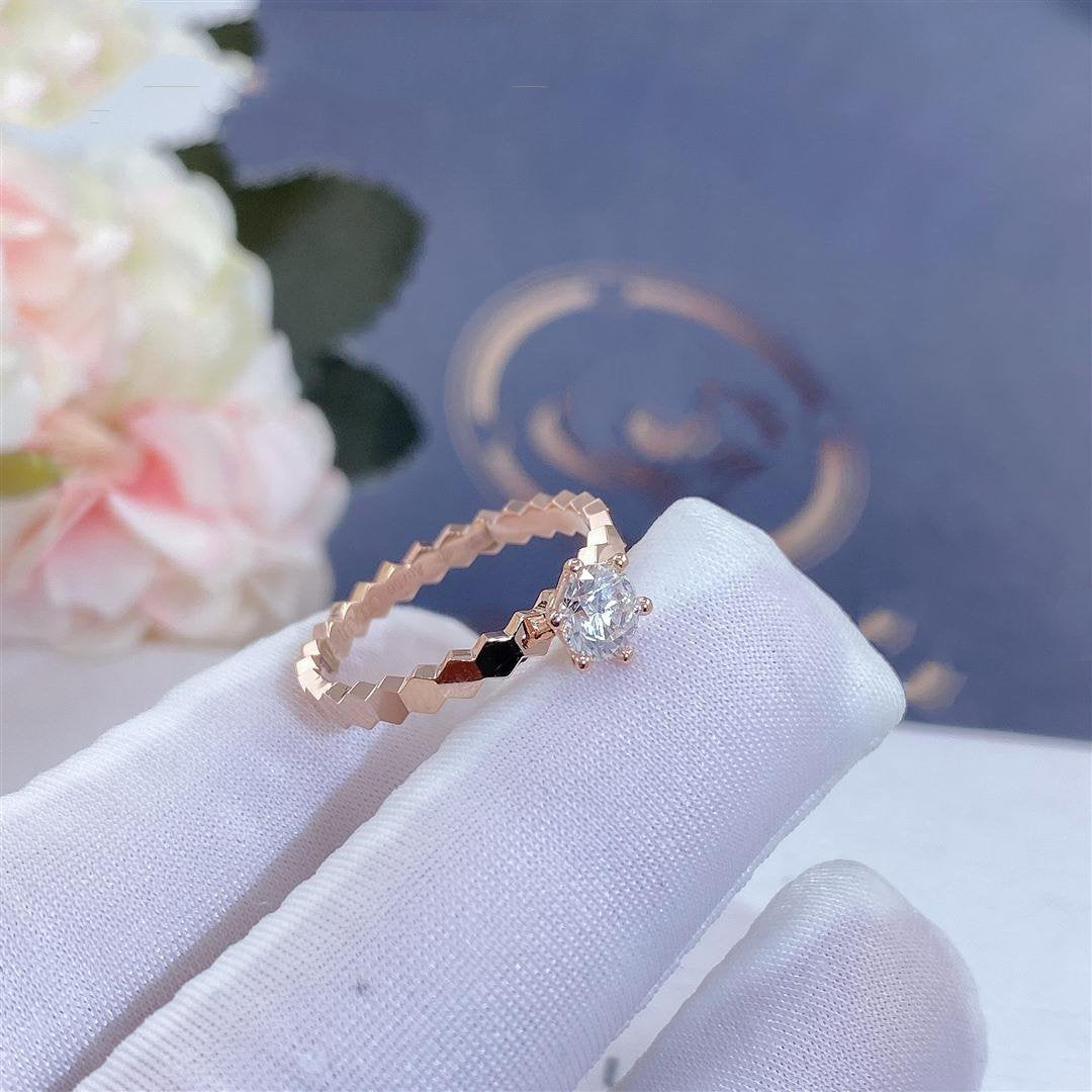 ¡®AuraJewelry¡¯BEE LOVE RING PINK GOLD 1 DIAMOND