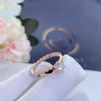 ¡®AuraJewelry¡¯BEE LOVE RING PINK GOLD 1 DIAMOND