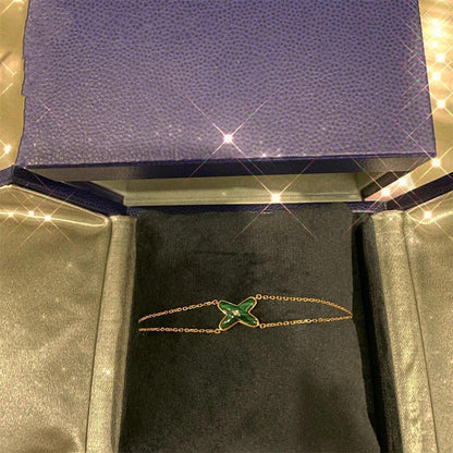 ¡®AuraJewelry¡¯JEUX BRACELET MALACHITE PINK GOLD 1 DIAMOND