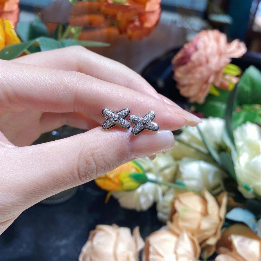 ¡®AuraJewelry¡¯JEUX DE SILVER DIAMOND EARRINGS