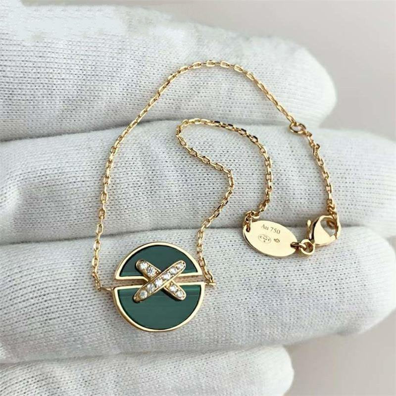 ¡®AuraJewelry¡¯JEUX DE BRACELET MALACHITE PINK GOLD DIAMONDS