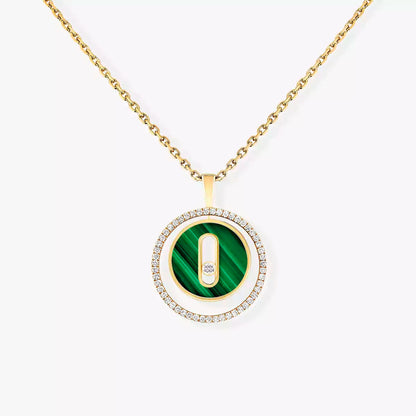 [AuraJewelry]Lucky Move Diamond Necklace in Rose Gold and White Mother-of-Pearl