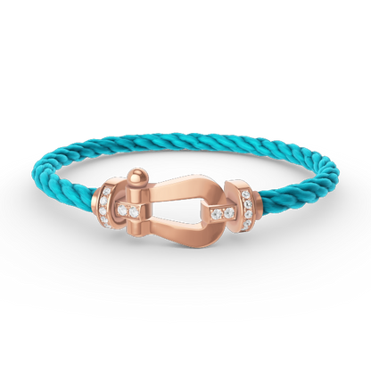 ¡®AuraJewelry¡¯FORCE LARGE HORSESHOE HALF DIAMOND BRACELET ROSE GOLD