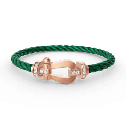 ¡®AuraJewelry¡¯FORCE LARGE HORSESHOE HALF DIAMOND BRACELET ROSE GOLD