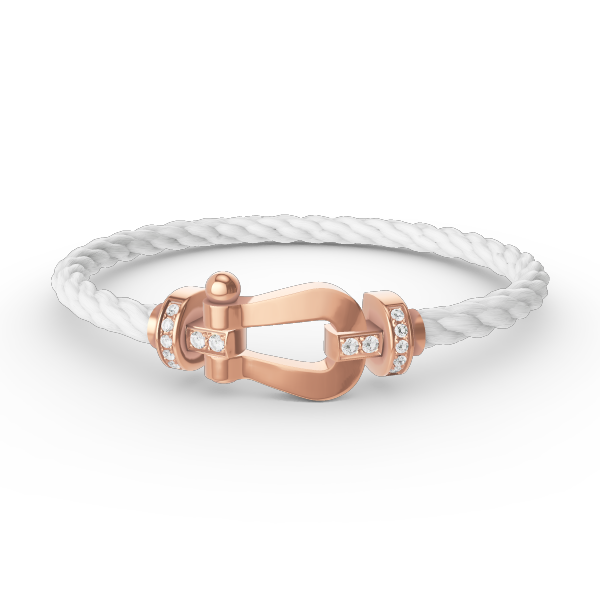 ¡®AuraJewelry¡¯FORCE LARGE HORSESHOE HALF DIAMOND BRACELET ROSE GOLD