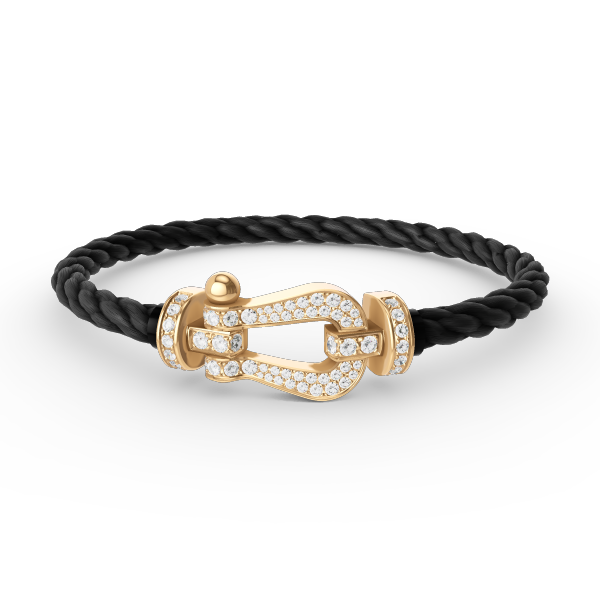 ¡®AuraJewelry¡¯FORCE LARGE HORSESHOE FULL DIAMOND BRACELET GOLD