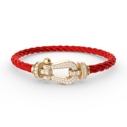 ¡®AuraJewelry¡¯FORCE LARGE HORSESHOE FULL DIAMOND BRACELET GOLD