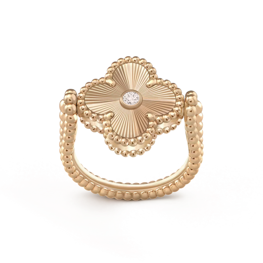 ¡®AuraJewelry¡¯CLOVER RIVERSIBLE ROSE GOLD RING