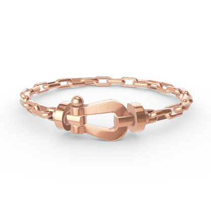 ¡®AuraJewelry¡¯FORCE LARGE HORSESHOE CLASP  METAL BRACELET