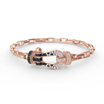 ¡®AuraJewelry¡¯FORCE LARGE HORSESHOE CLASP  METAL BRACELET