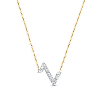 ¡®AuraJewelry¡¯VOLT SILVER DIAMOND PEDANT NECKLACE