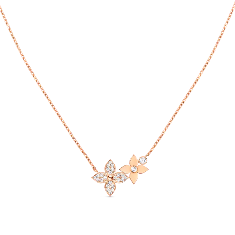 ¡®AuraJewelry¡¯STAR BLOSSOM NECKLACE PINK GOLD DIAMONDS