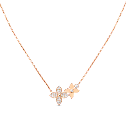 ¡®AuraJewelry¡¯STAR BLOSSOM NECKLACE PINK GOLD DIAMONDS