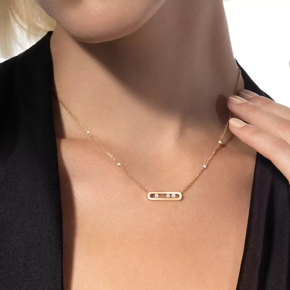 [AuraJewelry] Baby Move Gold Diamond Necklace