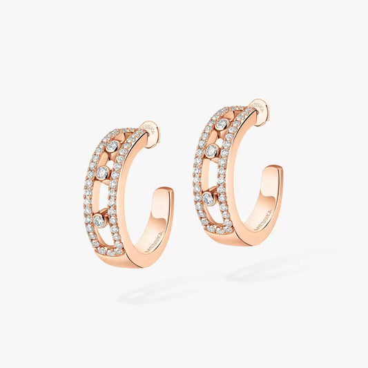 [AuraJewelry]Diamond Pave_ Hoop Earrings Move