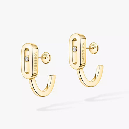 [AuraJewelry]ダイヤモンドミニフープピアス ムーブクラシック