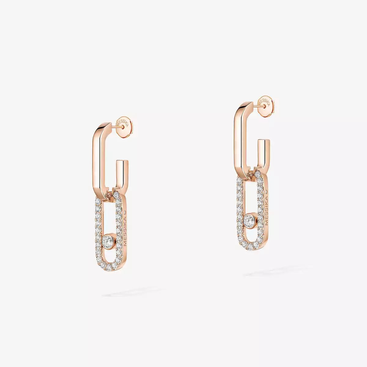 [AuraJewelry]Move Link Diamond Earrings