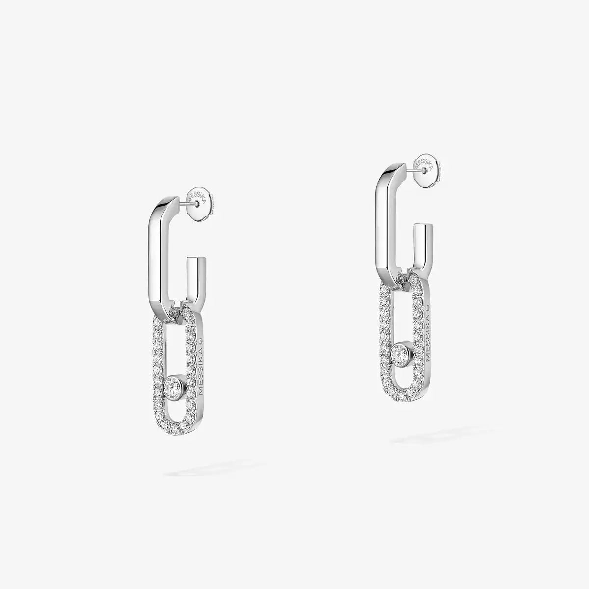 [AuraJewelry]Move Link Diamond Earrings