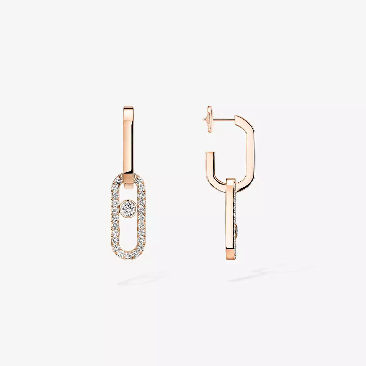 [AuraJewelry]Move Link Diamond Earrings