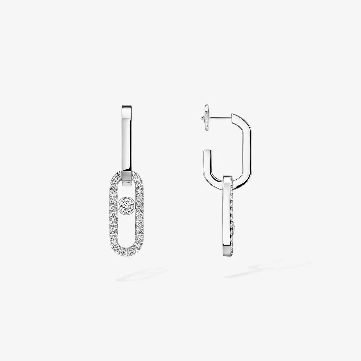 [AuraJewelry]Move Link Diamond Earrings