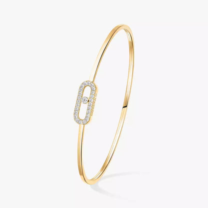 [AuraJewelry]ムーヴ・ウノ パヴェ フレックスバングル ミディアム