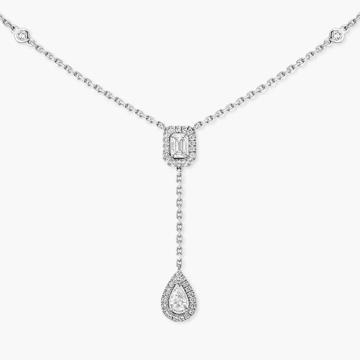 [AuraJewelry]Gold Diamond Tie Necklace