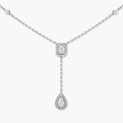 [AuraJewelry]Gold Diamond Tie Necklace