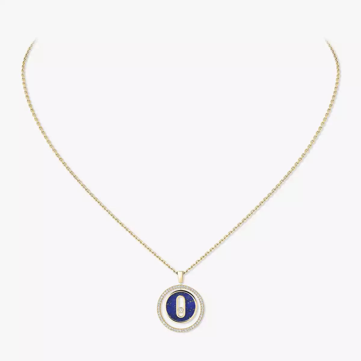 [AuraJewelry]Lucky Move Diamond Necklace in Rose Gold and White Mother-of-Pearl