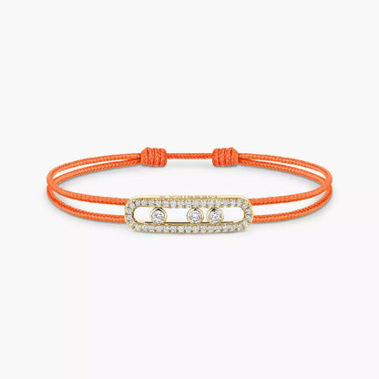 [AuraJewelry]Messika Care(s) pink cord pavé bracelet