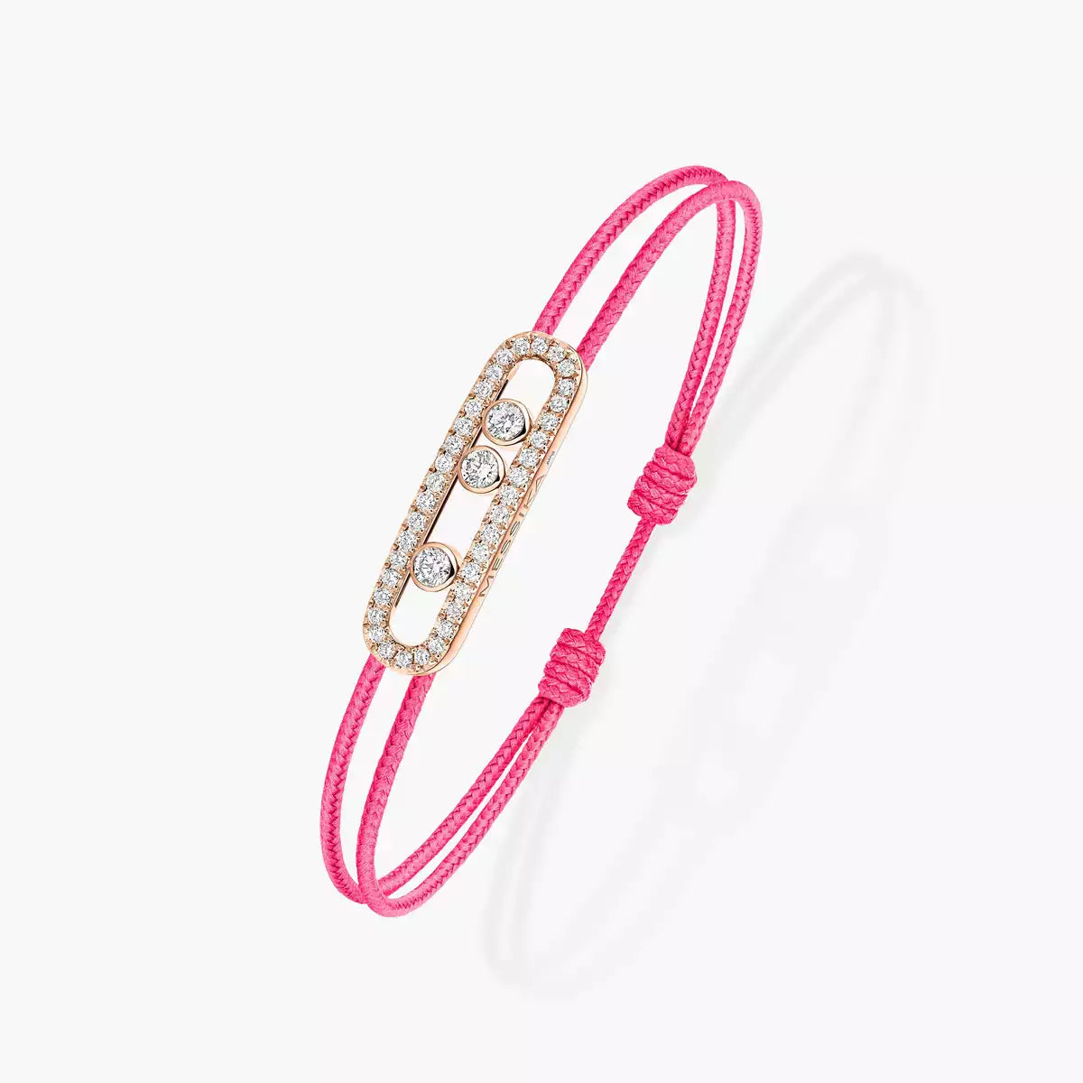 [AuraJewelry]Messika Care(s) pink cord pavé bracelet